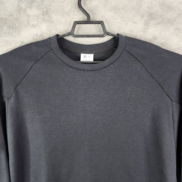 Mens Black Reebok Speedwick Sweatshirt Long Sleeve Crew Neck Size XL - Picture 4 of 12